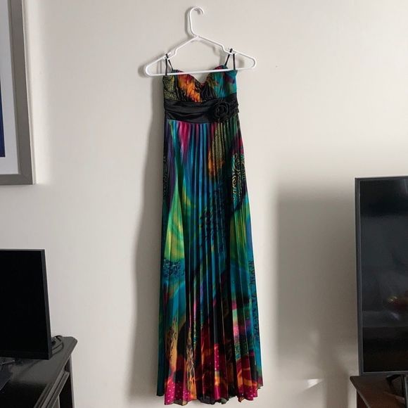 Formal Strapless Multi Colored Dress - Prom - Homecoming - Picture 1 of 10